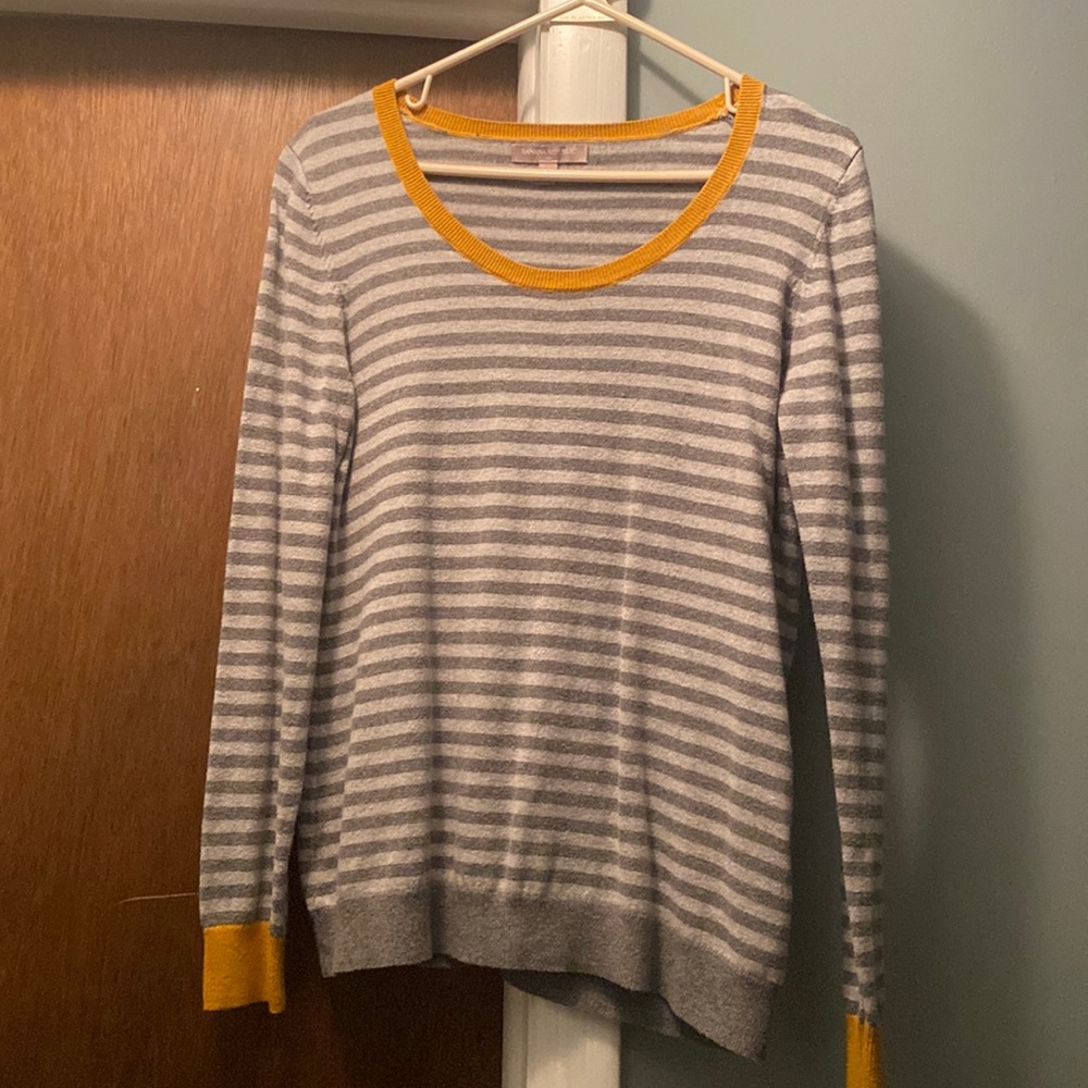 Gray striped Banana Republic Sweater